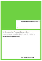 Umweltproduktdeklaration Brettschichtholz – englische Fassung